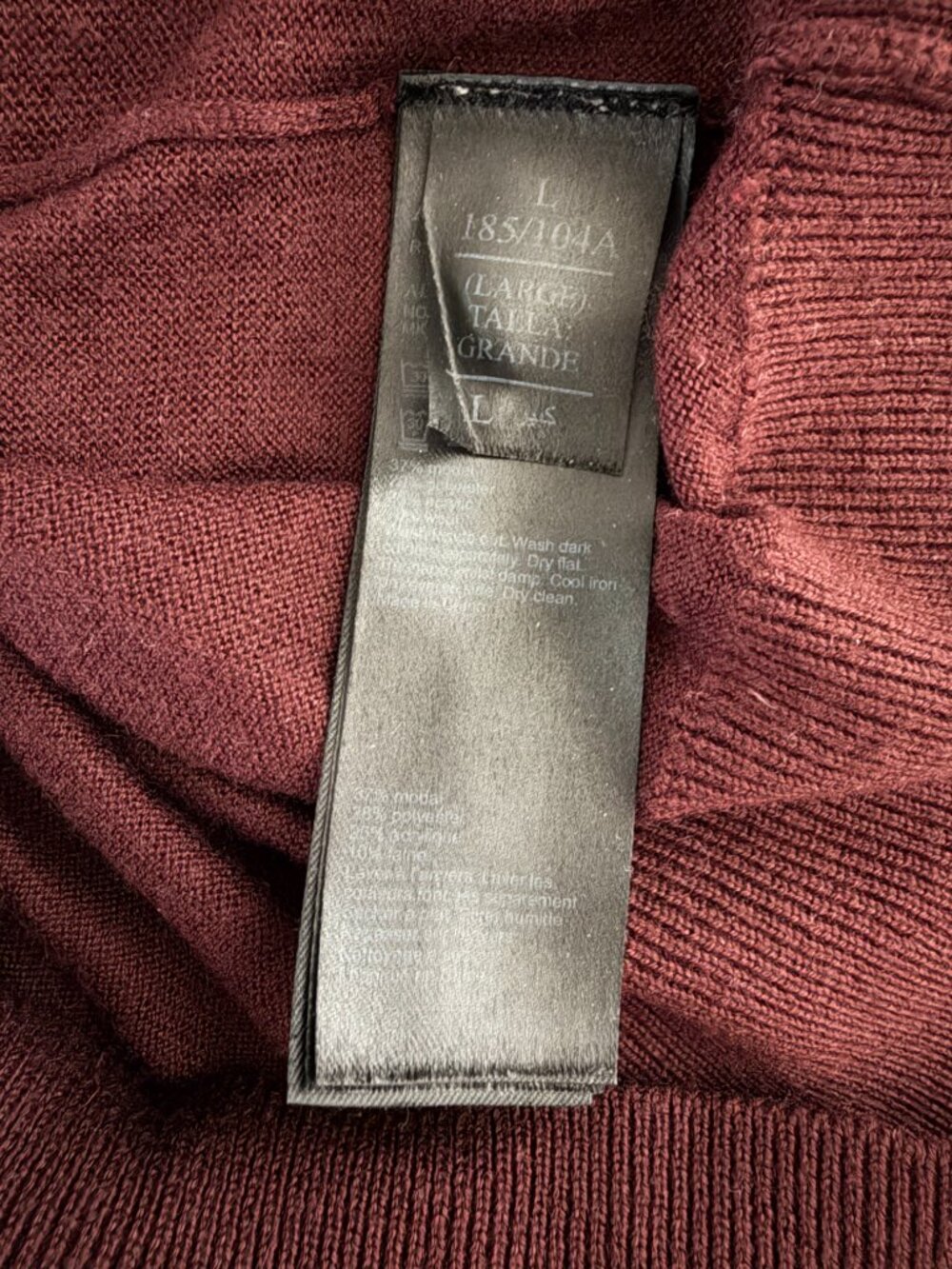 All Saints Crewneck Sweater - Large - Burgundy - Picture 12 of 12